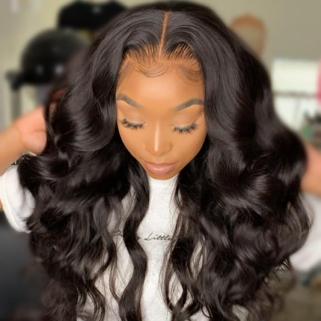 Body Wave 4x4 Lace Closure Pre Plucked Glueless Human Hair 150% & 180% Density Wigs