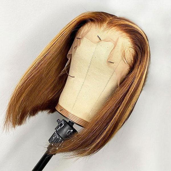 Highlighted Ombre Bob Lace Front Wig - Pre-Plucked 4x4 Lace Front