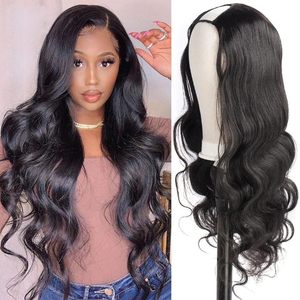 U Part Human Hair Wig