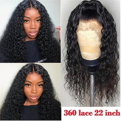 360 Full Lace Water Wave 180% Density Human Hair Wigs