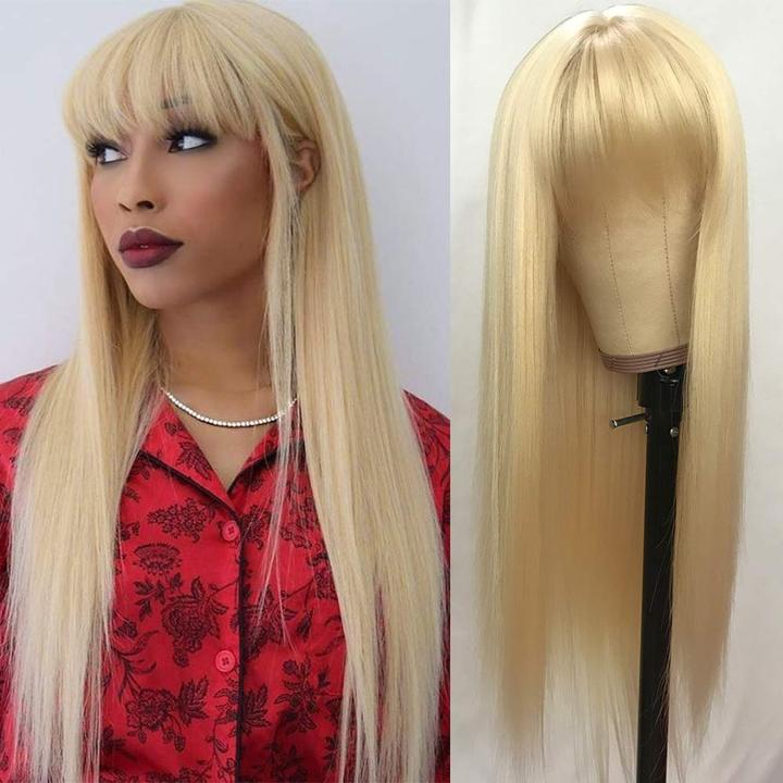 Heat Resistant Wig with Bangs
