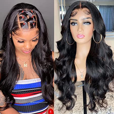 Body Wave 4x4 Lace Closure Pre Plucked Glueless Human Hair 150% & 180% Density Wigs