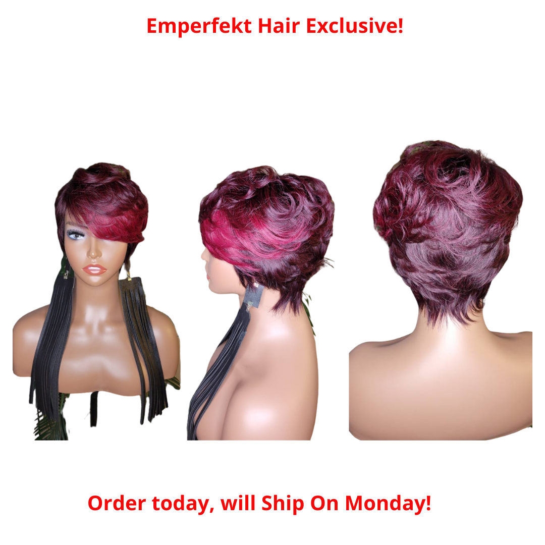 Synthetic Pixie, Burgundy, Blue, Honey Blond, Green...In Stock Now, Same Day Shipping