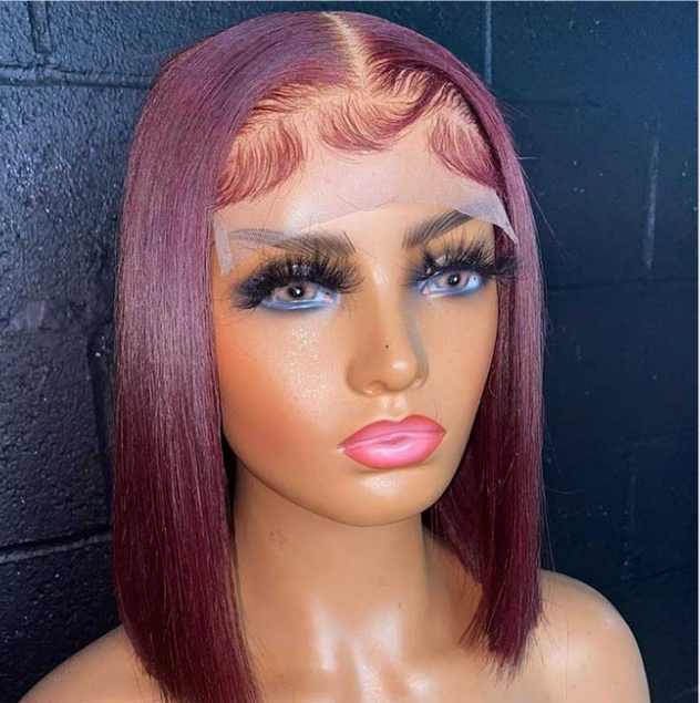 99J Burgundy Bob - Pre-Plucked 4x4 Lace Closure Wig