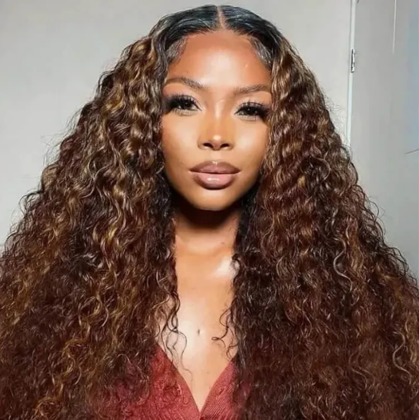 Highlighted 13x4 Lace Front Water Wave Wigs #FB30