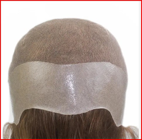 Brown Hand Tied Soft Silicone 100% Virgin Raw Human Hair 18" Medical Wig - Custom By Request