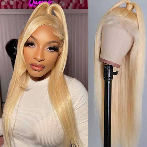 Straight 613 Blonde 360 Full Lace 180% Density Human Hair Wig
