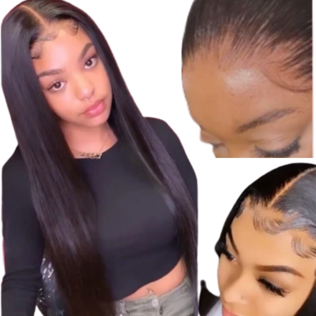 Silky Straight Human Hair 4x4 HD Lace Front Wig 180%