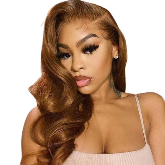 Brown Bronze Body Wave Lace Front Wig 13x4 Lace Front