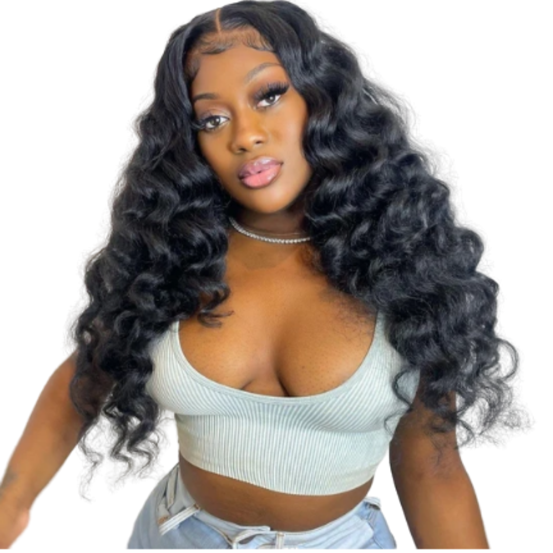 Loose Wave 100% Human Hair 13x4 Lace Front Pre Plucked Hairline with Baby Hair  Wigs