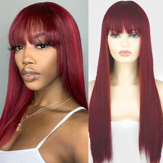 Synthetic Wigs 24 Inches With Bangs