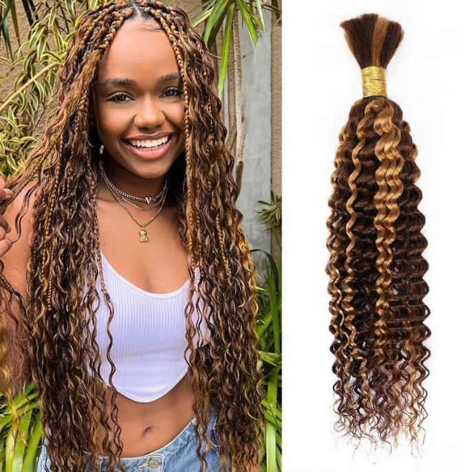 Braiding Bulk P4/27 Honey Blonde 100% Human Hair