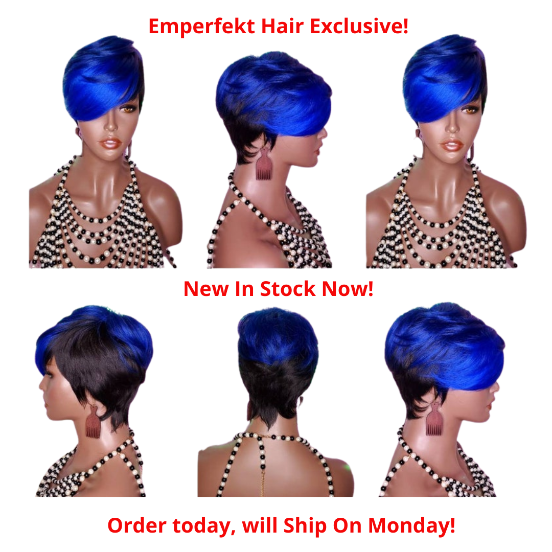 Synthetic Pixie, Burgundy, Blue, Honey Blond, Green...In Stock Now, Same Day Shipping