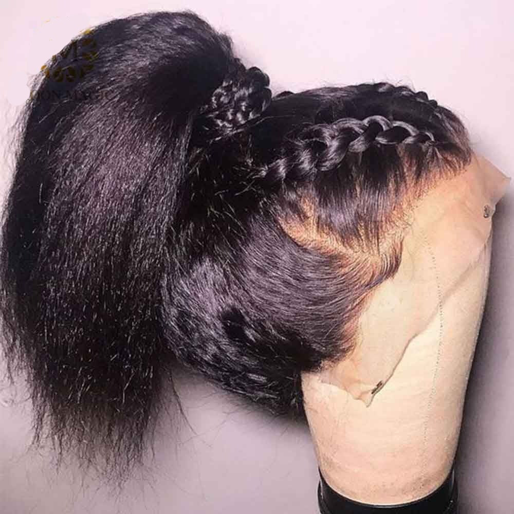 Kinky Straight Bob Lace Front Wigs Short Bob Human Hair Preplucked 150% Density