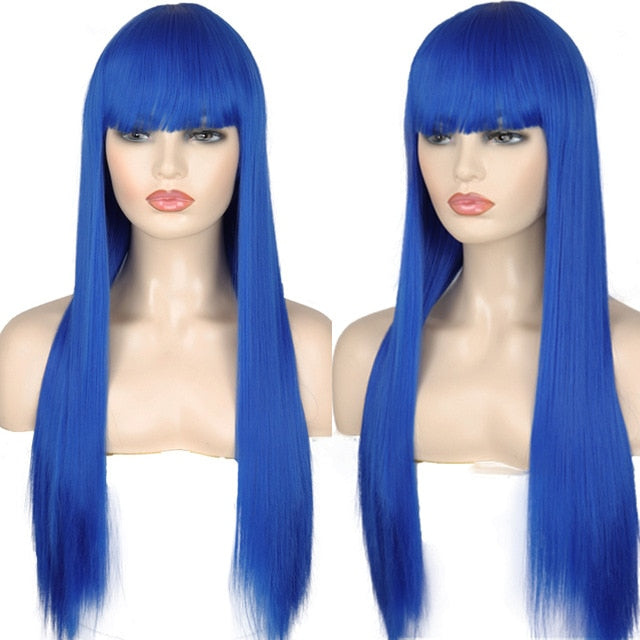 Synthetic Wigs 24 Inches With Bangs