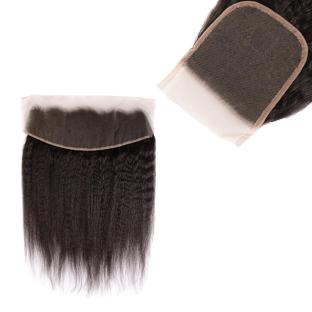 4*4 Lace Closure 13*4 Kinky Straight 100% Remy Human Hair