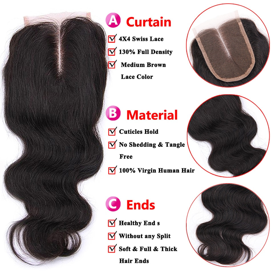 4X4 5x5 6x6 Lace Closure Remy 100% Human Hair Peruvian Body Wave Pre Plucked 13x4 Ear To Ear Lace Frontal