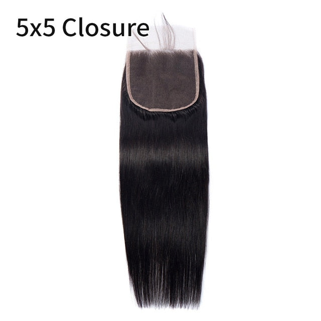 18 20 Inch 6x6 5x5 4x4 Lace Closure Remy 100% Human Hair 2x6 Peruvian Straight 613 Closure Pre Plucked Lace Frontal