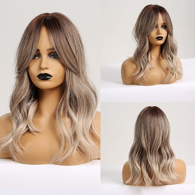 Synthetic Layered with Bangs Heat Resistant