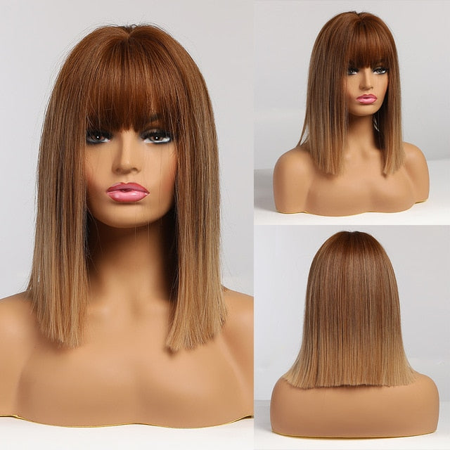 Synthetic Layered with Bangs Heat Resistant